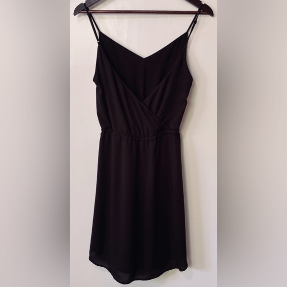 Babaton| Aritzia| ‘Casimir’ Black Cinched Spaghetti Strap Mini Dress Sz S - Picture 5 of 7